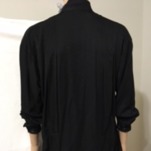 NWOT - Z.Cavaricci,Long Sleeve Button Down Shirt,Black, L - Picture 3 of 9